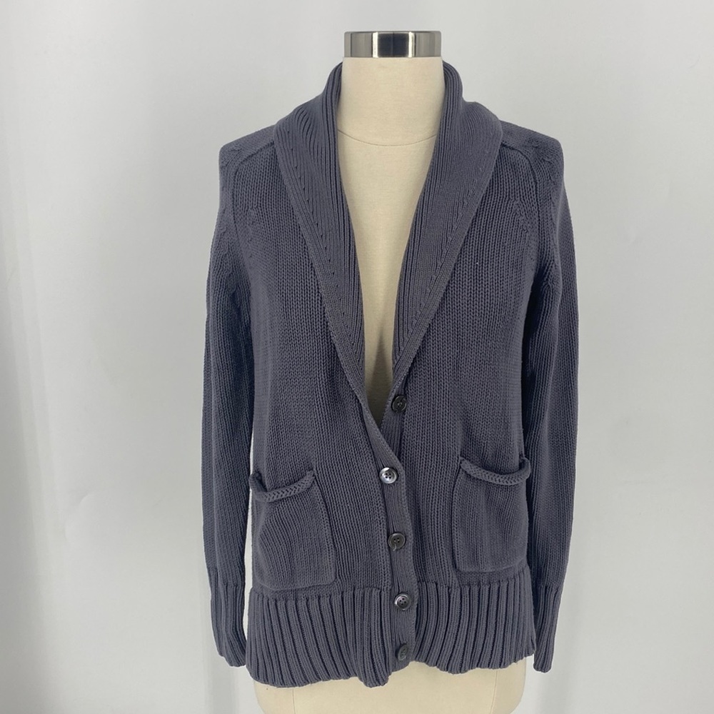 J. Crew Silk Knit V-Neck Long Sleeve Button Down Sweater